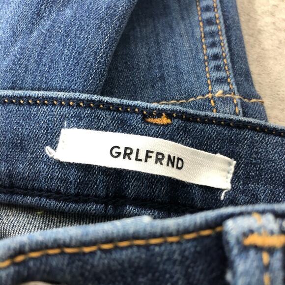 GRLFRND Kendall Skinny Jeans High Rise Waist Distressed Size 24 $228 - Picture 5 of 8